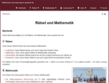 Tablet Screenshot of logisch-gedacht.de